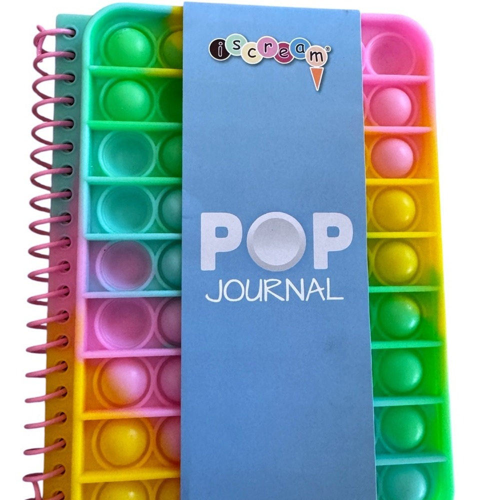 I Scream Pop Journal New Notebook Fidget Sensory Toy 120 Lined Pages - Picture 3 of 4